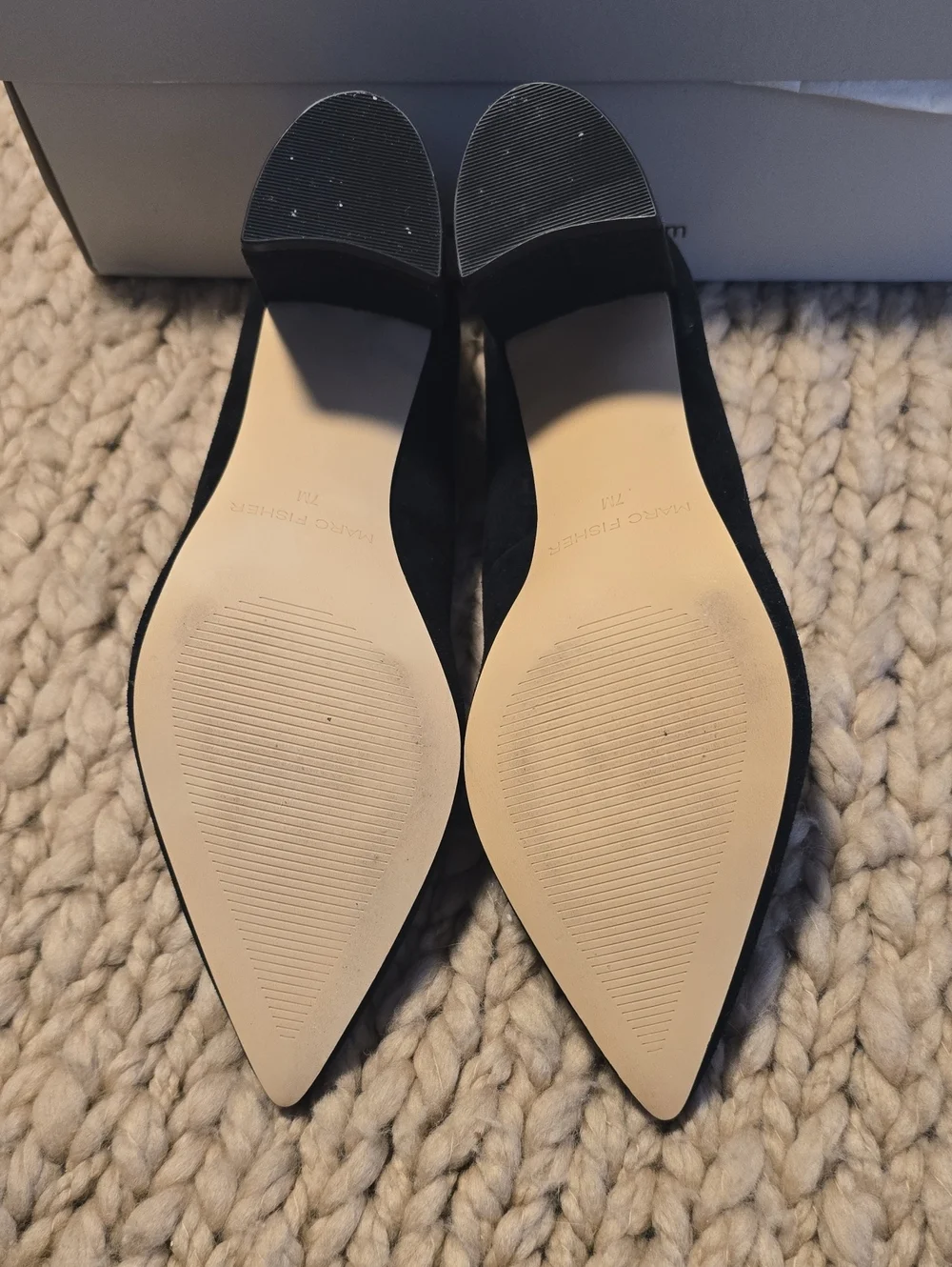 Marc Fisher Caitlin Black Suede Heels